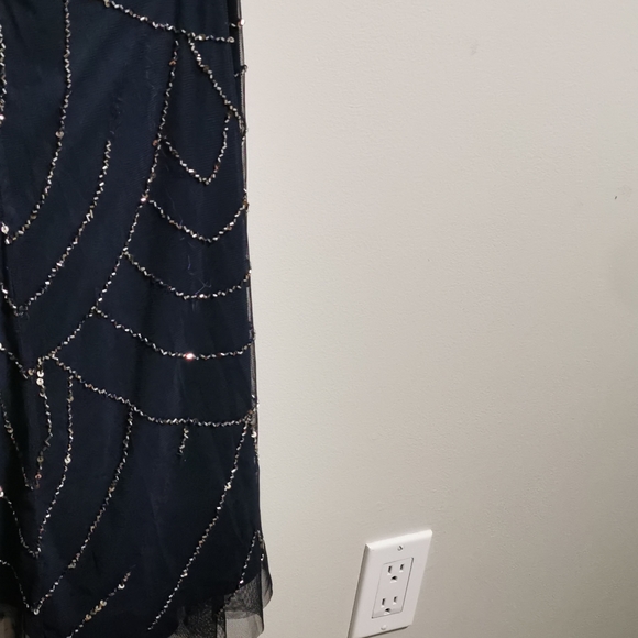 Art Deco Beaded Blouson Dress with Halter Neckline - Picture 8 of 8